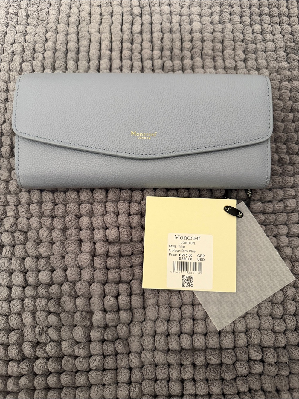 NWT Moncrief London Tillie Dirty Blue 6-Card Wallet
